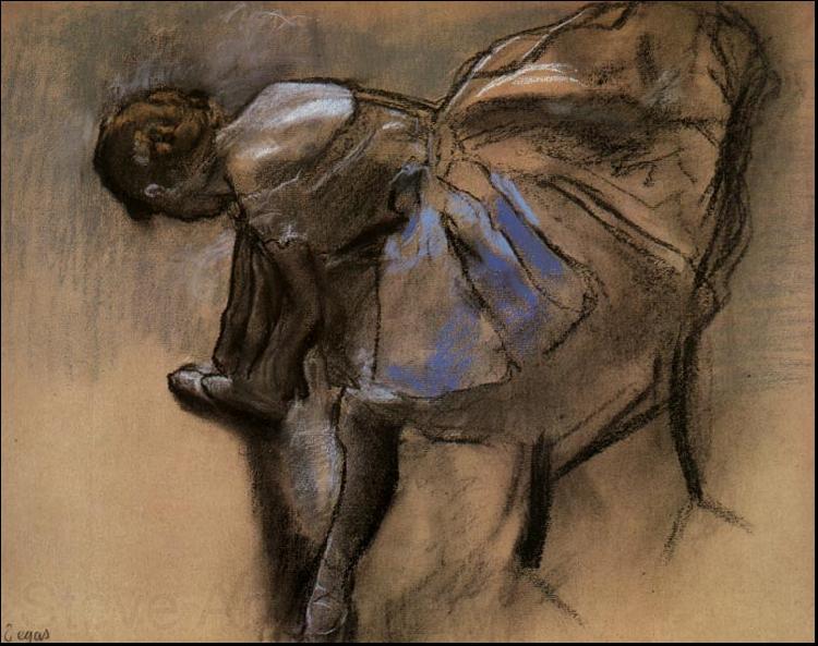 Edgar Degas Seated Dancer Tying her Slipper Spain oil painting art